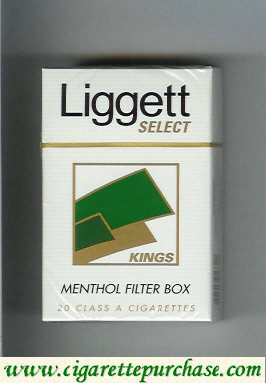 Liggett Select Kings Menthol Filter Box cigarettes hard box